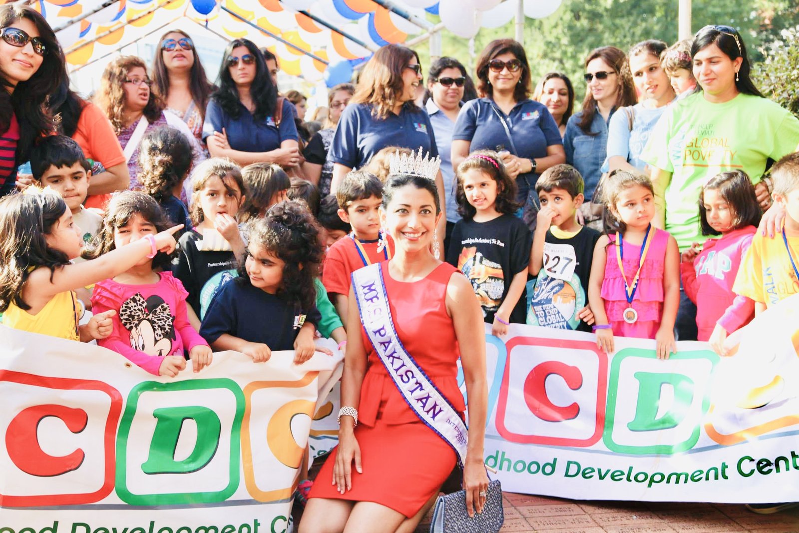 Sanam Azeem as Mrs. Pakistan at Childhood Development Center charity walk