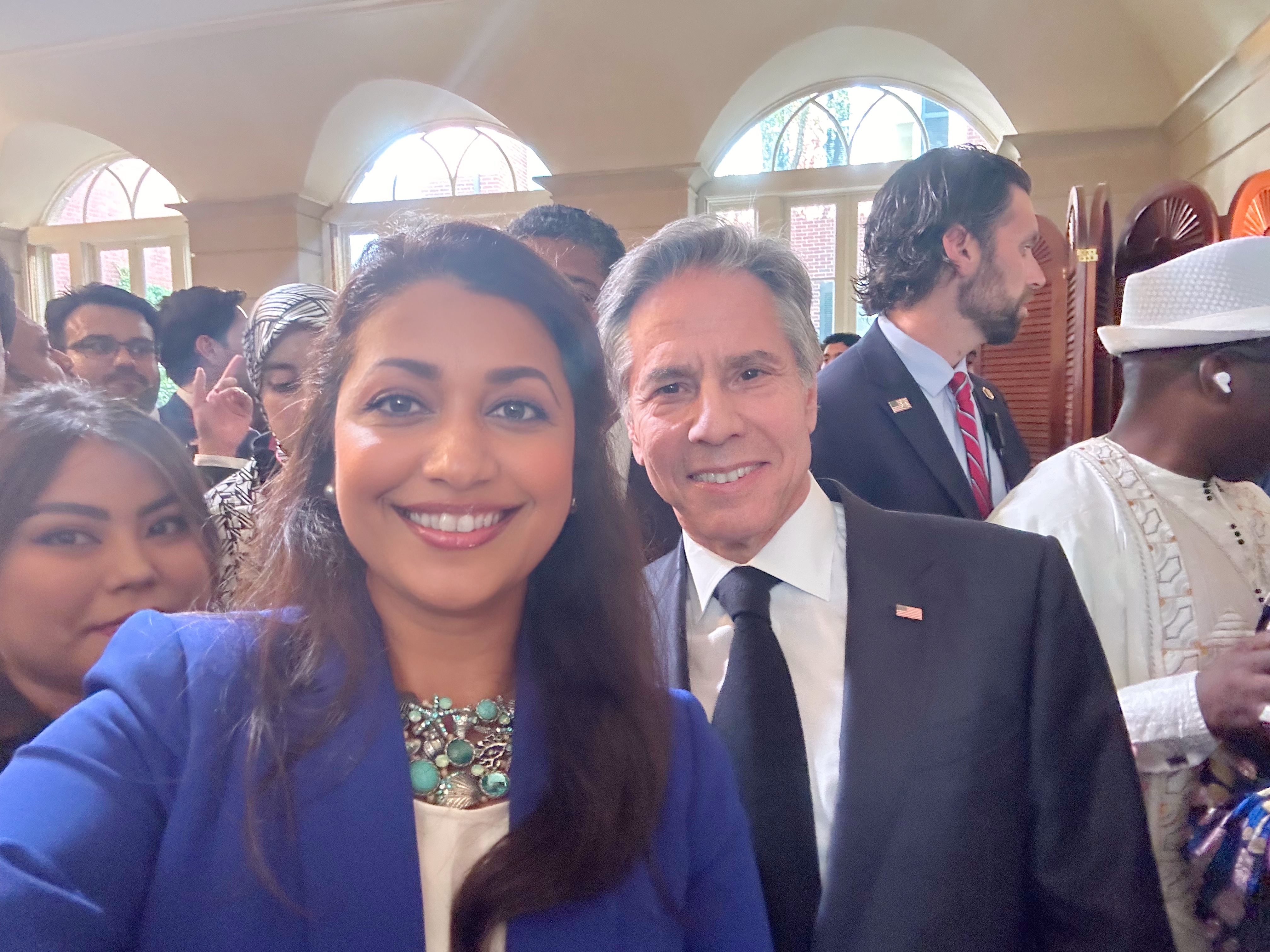 Sanam with Secretary of State Antony Blinken