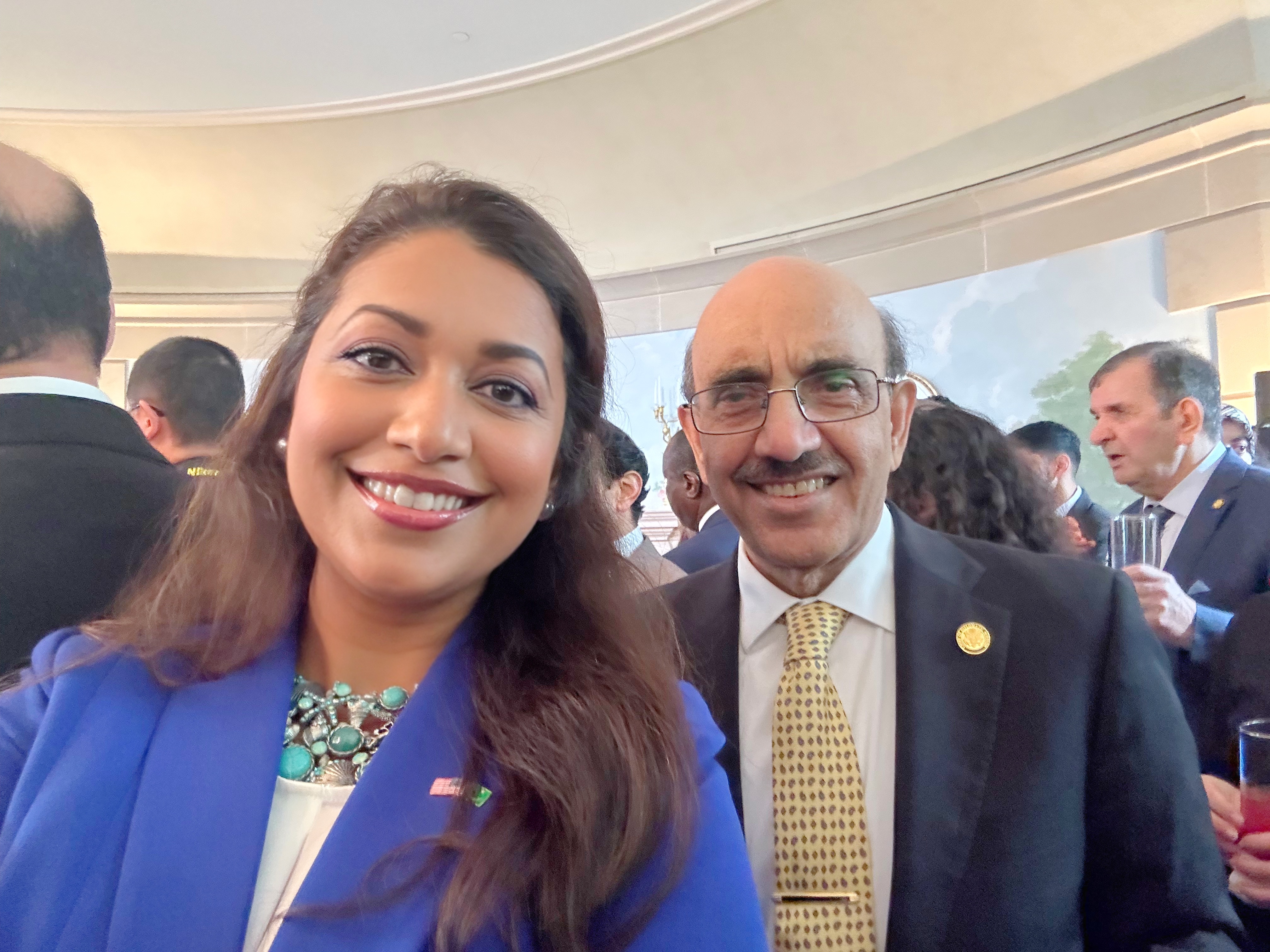 Sanam with Ambassador Masood Khan