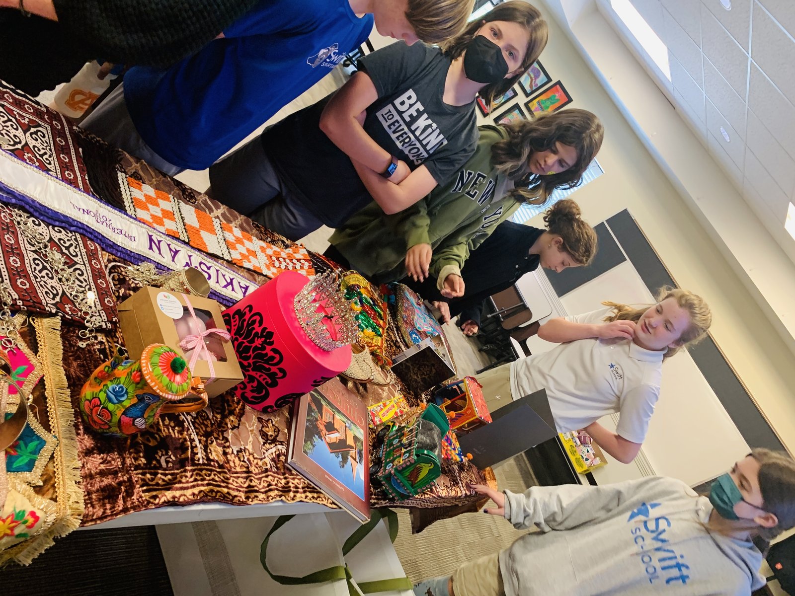 Pakistani cultural showcase table at The Swift School