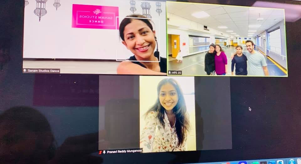 Sanam teaching UCO students over Zoom