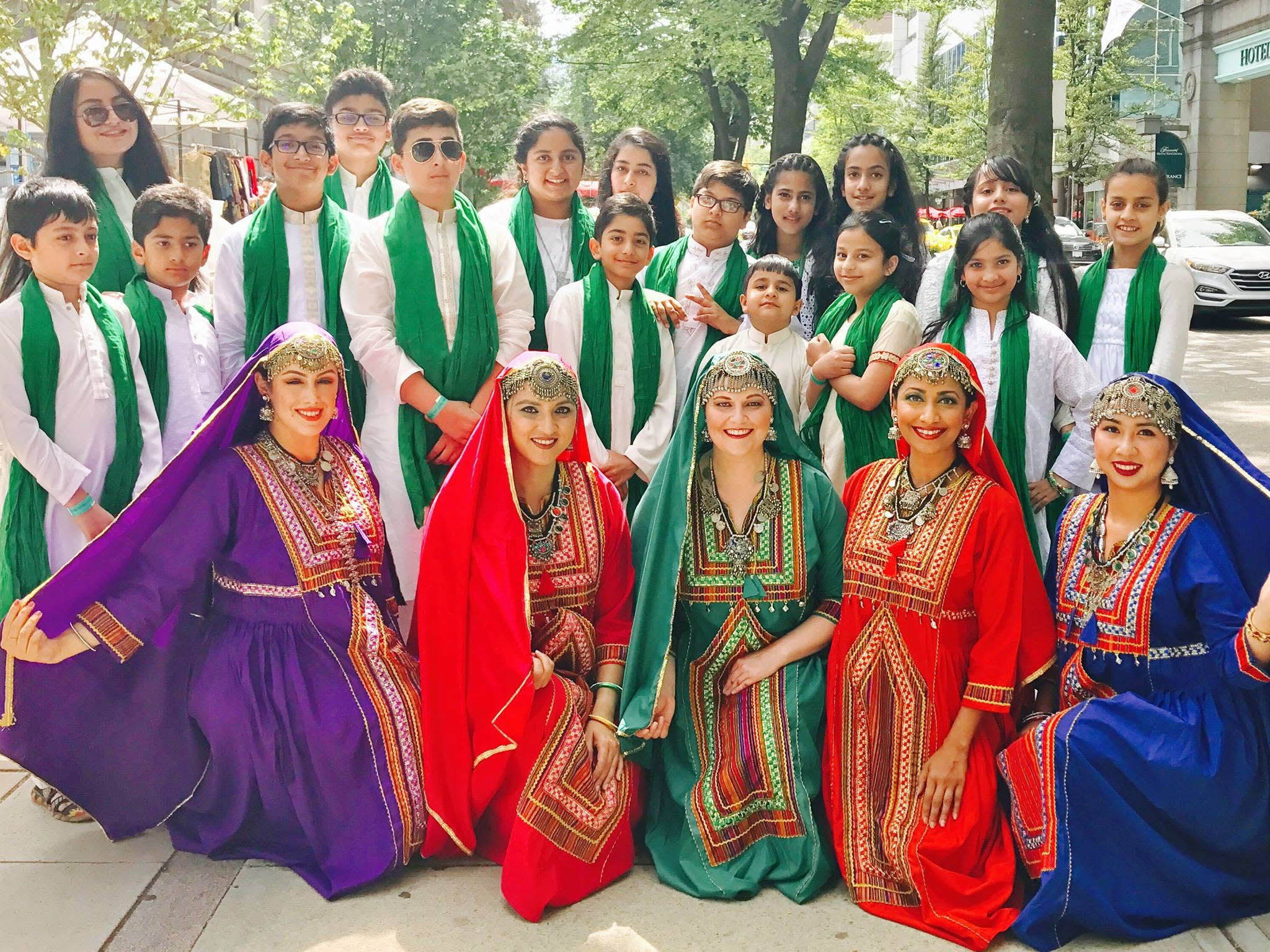 With Pakistani Canadian children